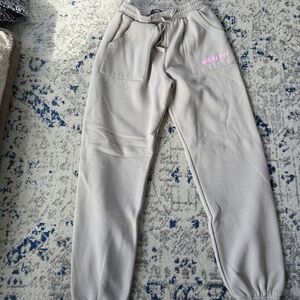 Womens White Fox Sweatpants Size Small